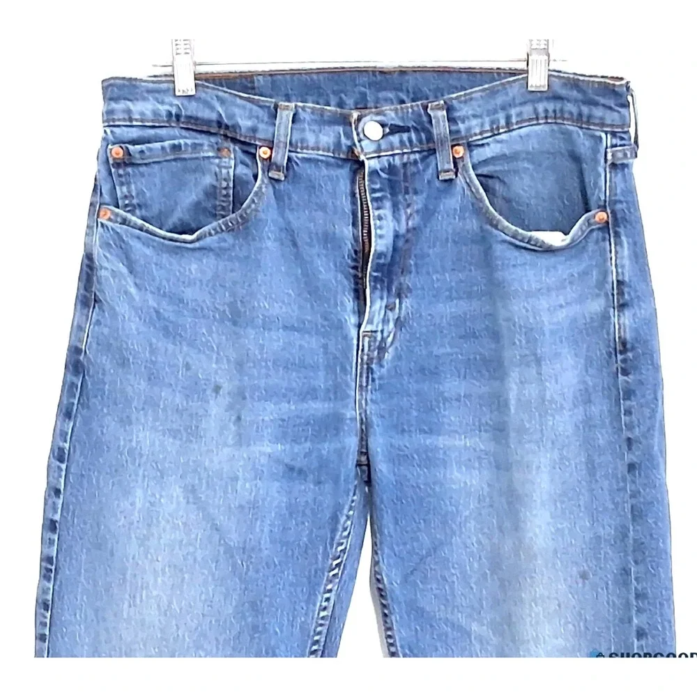 Levi's 505 Men's Vintage Blue Jeans  Cotton Blend Classic Five-Pocket SZ 34/34